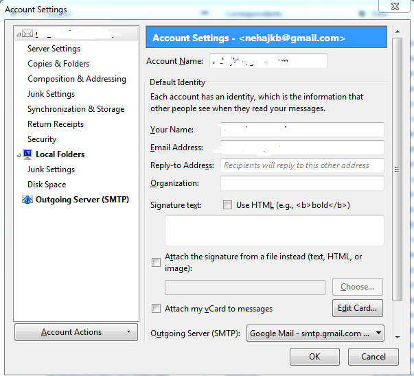 att uverse mail settings for outlook